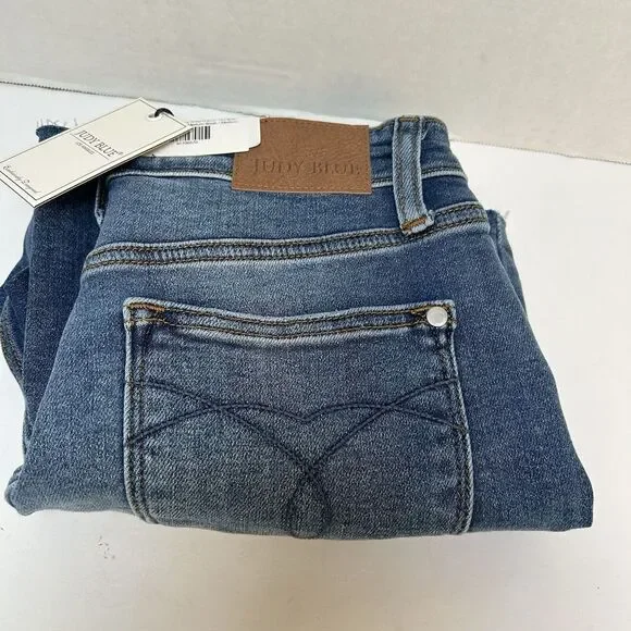 Judy Blue NWT High Waist Raw Hem Denim Shorts Size Medium Style #15277 - Picture 1 of 6